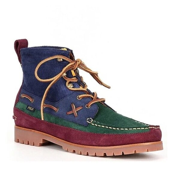 Polo Ralph Lauren Mid Country Ranger Color-Blocked Suede Boots